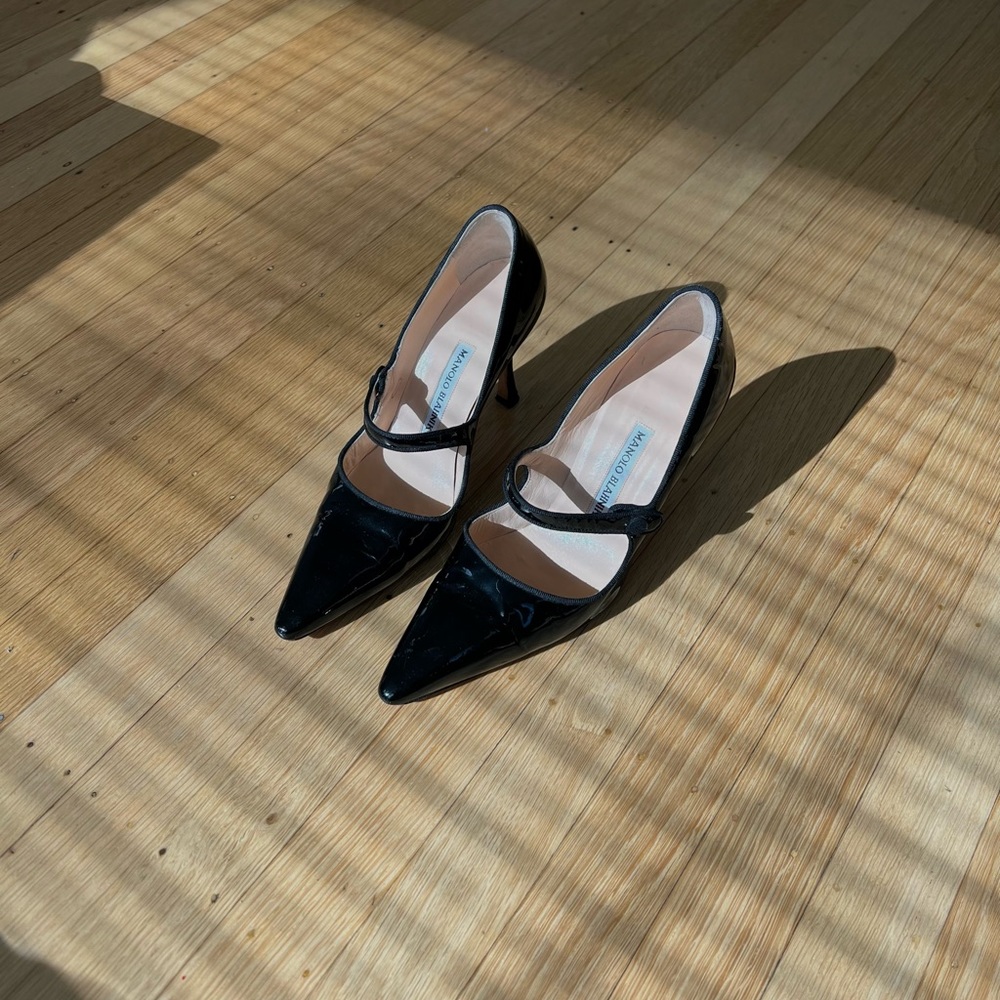 Vintage Manolo Blahnik Patent Leather Mary Janes